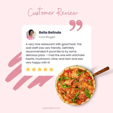Restaurant Google Review Template sample: